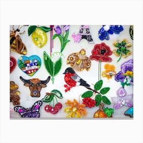 Bead Embroidery Canvas Print