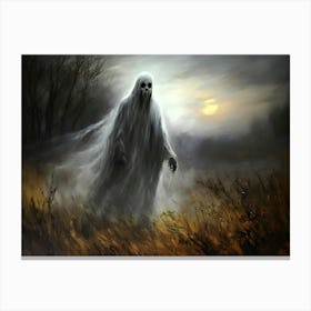 Ghost In The Field 4 Canvas Print