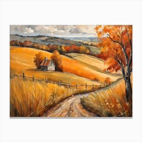 Autumn Landscape Painting (46) Canvas Print