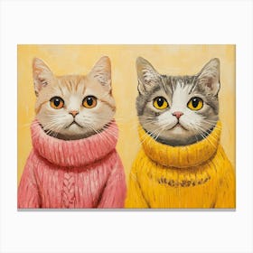 Cats In Sweaters 1 Canvas Print