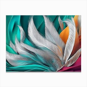 Abstract Feathers 1 Canvas Print