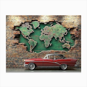 World Map Wall Art 1 Canvas Print