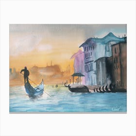 Sunset in Venice Canvas Print