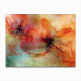 Abstract Flowers Canvas Print