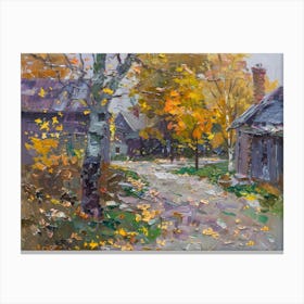 Autumn Road Painting 612 Canvas Print