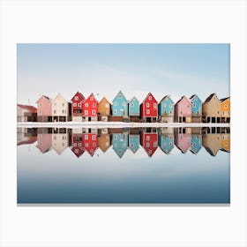 houses in a row, landscape architecture style 1 Canvas Print