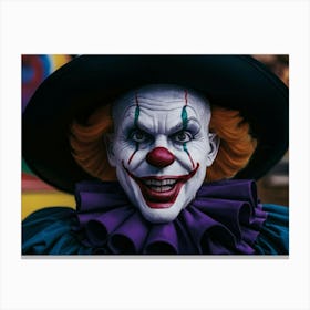 Scary Clown Canvas Print