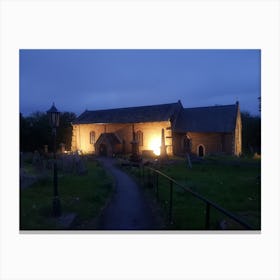 Church At Night Canvas Print