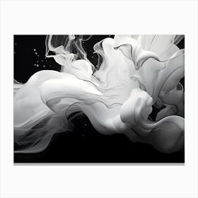 Black And White Abstract Painting Canvas Print