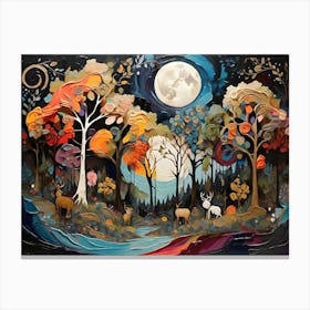 Forest Moon Canvas Print