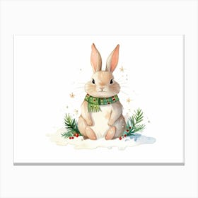 Watercolor Bunny Canvas Print