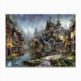 Fantasy City 4 Canvas Print