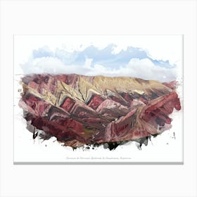 Serranía De Hornocal, Quebrada De Humahuaca, Argentina Canvas Print