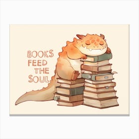 Books Feed The Soul 2 Canvas Print