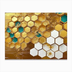 Gold Honeycomb Canvas Print