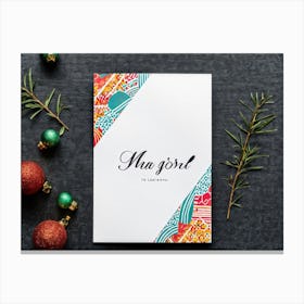 An Intricately Designed Thank You Card Detailed With Festive Typography Hues Of Vibrant Colors Dash (2) Canvas Print