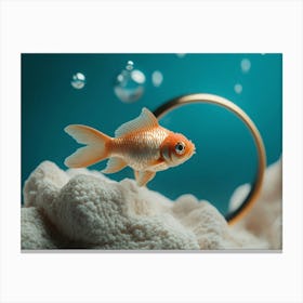 Goldfish In A Ring Canvas Print