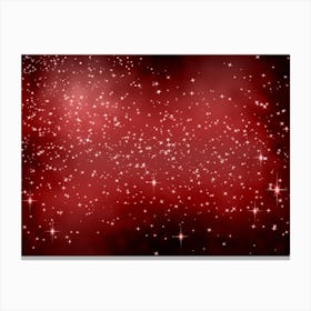 Rose Pink Shade Shining Star Background Canvas Print