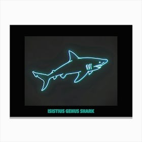 Neon Isistius Genus Shark 5 Poster Canvas Print