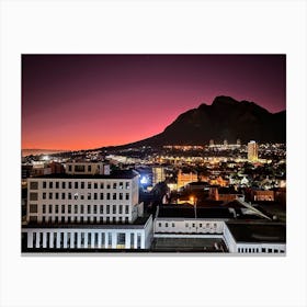 Cape Town At Night (Africa Series) Canvas Print