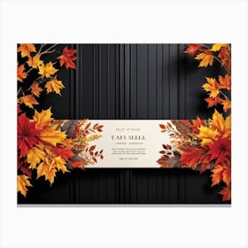 An Exuberant Autumn Sale Banner Adorned With Intricate Designs Revealing An Exciting Juxtaposition (4) Canvas Print