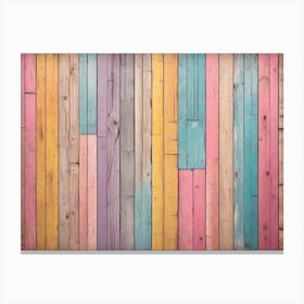 Colorful Wood Planks 1 Canvas Print
