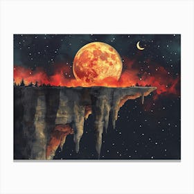 Cliffs Of Fire Canvas Print