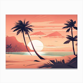 Vector Landscape 1 Canvas Print