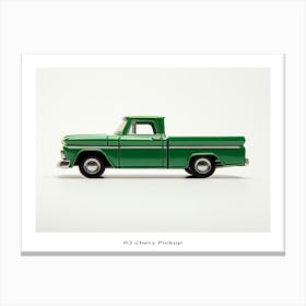 Toy Car 62 Chevy Pickup Green Poster Canvas Print