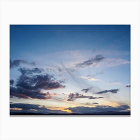 Sunset Over The Mountains Canvas Print