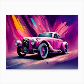Vintage Car Painting Canvas Print