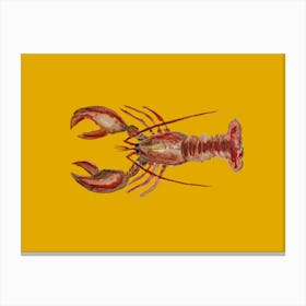 Mustard Lobster Canvas Print