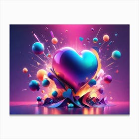 Colorful Heart Creative 15 Canvas Print