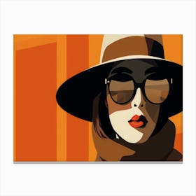 Woman In A Hat 4 Canvas Print