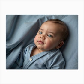 Blue Baby With Blue Eyes Canvas Print