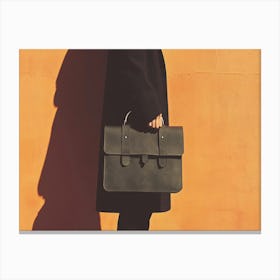 Portrait Of A Woman Holding A Briefcase Canvas Print