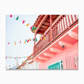 Cartagena Colombia Pink Canvas Print