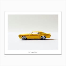 Toy Car 67 Camaro Yellow Poster Canvas Print