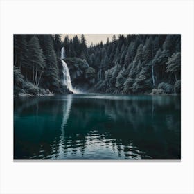 Waterfall In The Forest Canvas Print