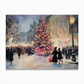 Christmas In Paris 1 Canvas Print