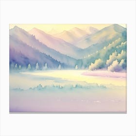 A Glacial Embrace: Winter Landscape 2 Canvas Print