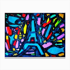 Eiffel Tower Abstract Canvas Print
