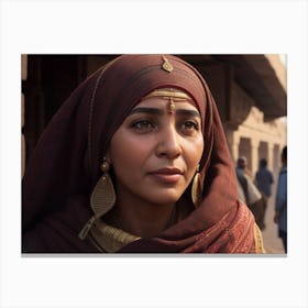 Egyptian woman wearing a Hajab Canvas Print