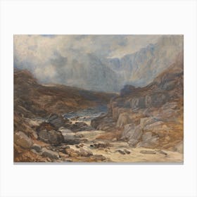 Welsh Mountain Stream, David Cox Canvas Print