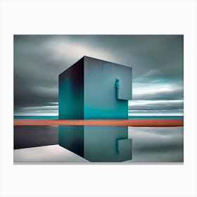 Blue Cube Canvas Print