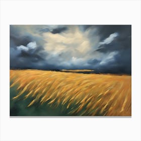 Stormy Wheat Field Canvas Print