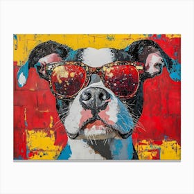 The Coolest Dog In Town 11 Canvas Print