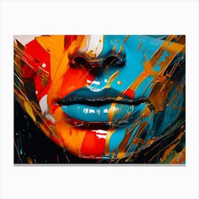 Abstract Face Painting Canvas Print