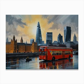 London Bus Canvas Print