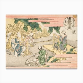 Akasaka 37; Fujikawa, 38, Katsushika Hokusai, Canvas Print